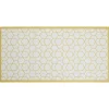 Tapis vinyle imprimé graphique jaune L.99 cm