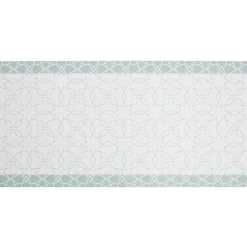Tapis vinyle imprimé rosace bleu L.99 cm