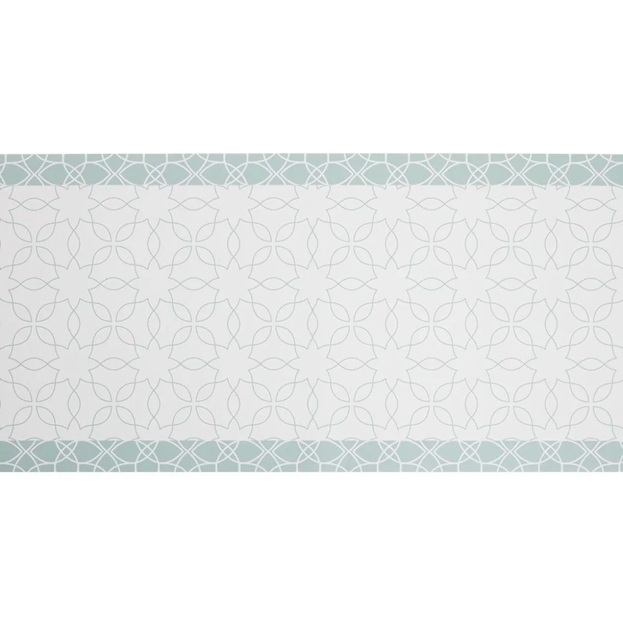 Tapis vinyle imprimé rosace bleu L.99 cm