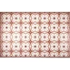 Tapis vinyle motif carreau de ciment rouge et beige 97x147cm