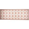 Tapis vinyle motif carreau de ciment rouge et beige 45x95cm
