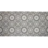 Tapis vinyle motif carreau de ciment gris et blanc