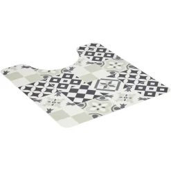 Tapis WC vinyle motif carreau de ciment