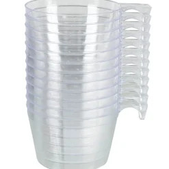 Tasse à café plastique transparent x12