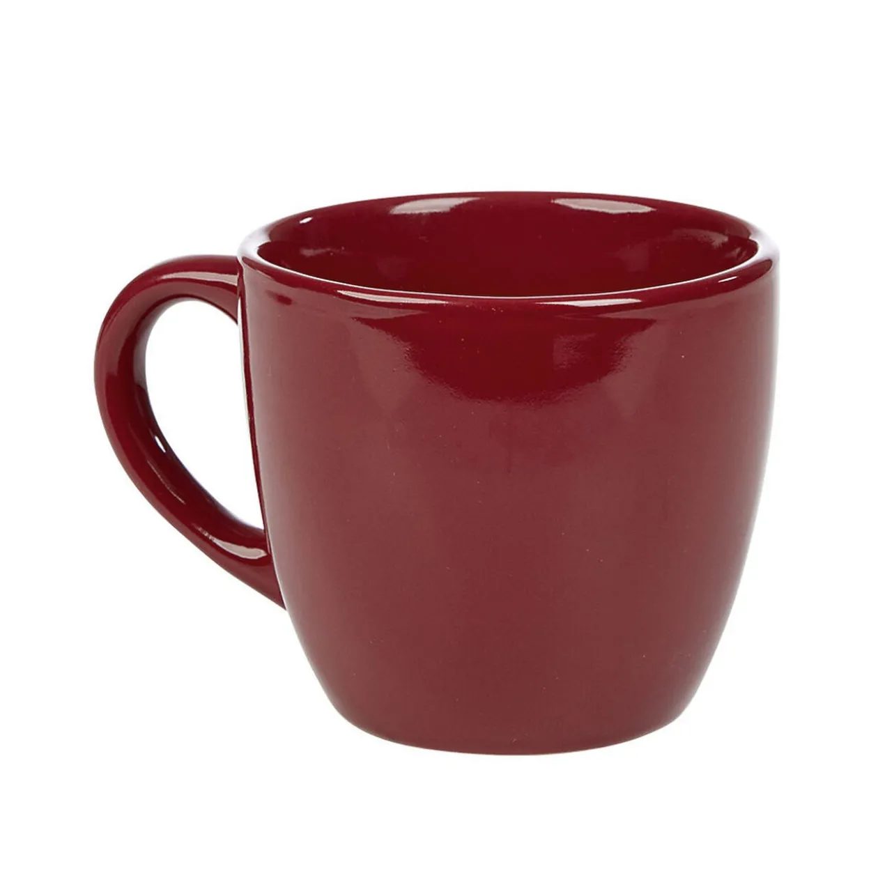 Tasse en faïence 22 cl uni rouge brillant