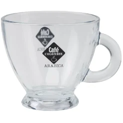 Tasse en verre transparent design café 23 cl