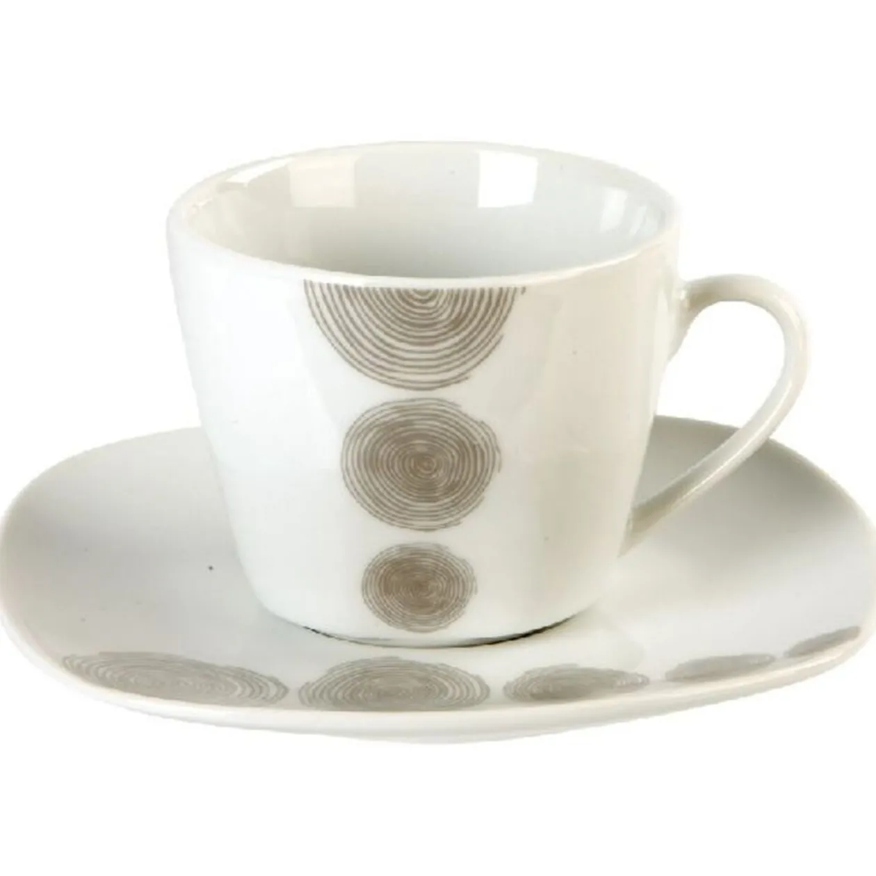 Tasse et sous tasse design tourbillons