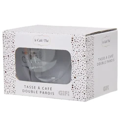 Tasse transparente double paroi design café