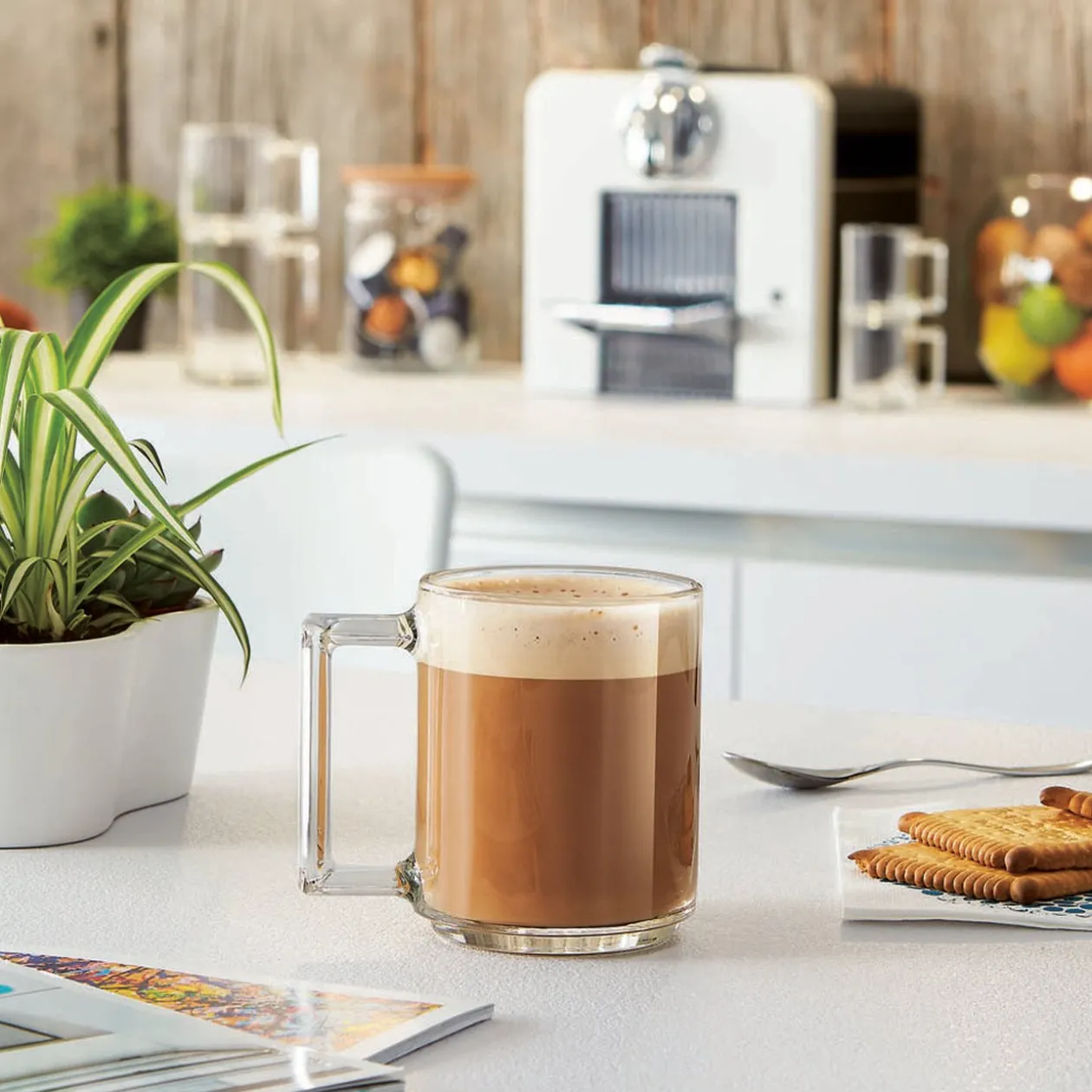 Tasse transparente en verre trempé droit Luminarc 25 cl