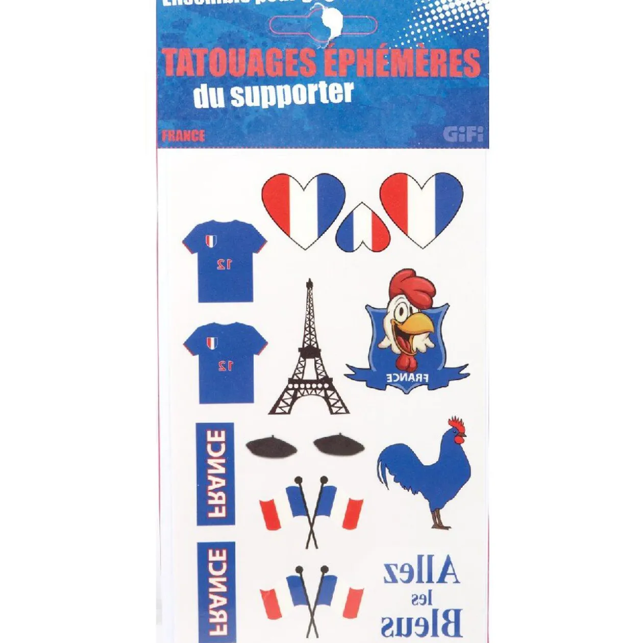 Tatoo éphémère pour supporter France