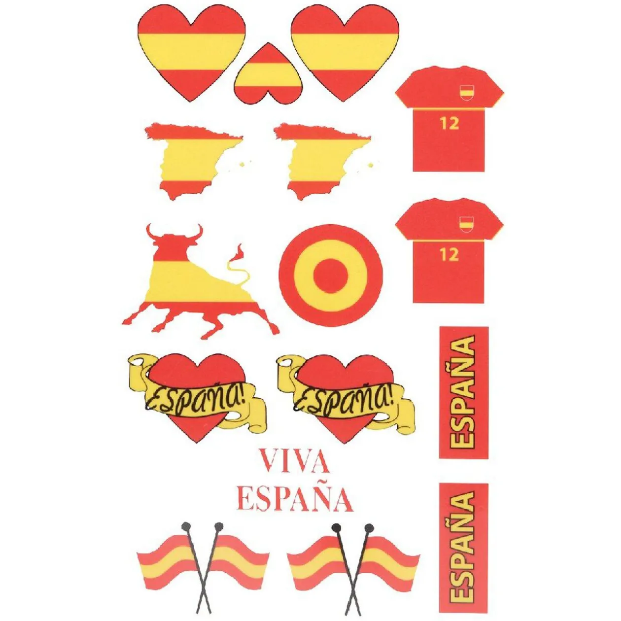 Tatoo éphémère pour supporter Espagne
