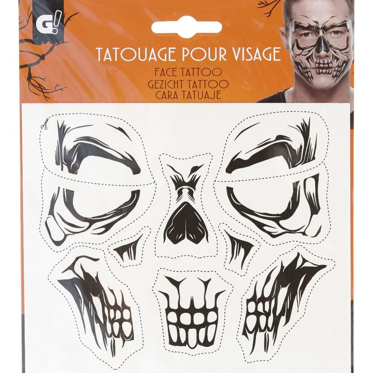 Tatouage pour visage Halloween
