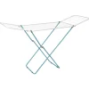 Étendoir à linge horizontal turquoise et blanc 18 m d'étendage