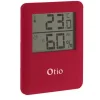 Thermomètre / Hygromètre numérique magnétique rouge OTIO