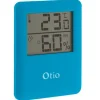 Thermomètre / Hygromètre numérique magnétique bleu OTIO