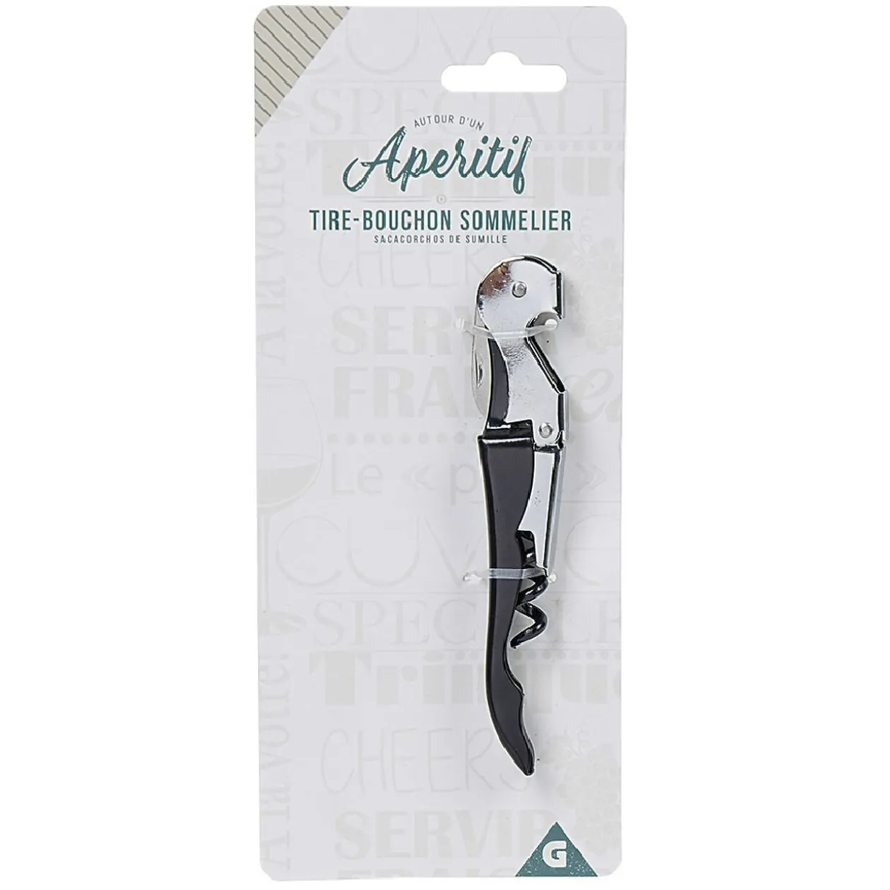 Tire bouchon limonadier noir argenté