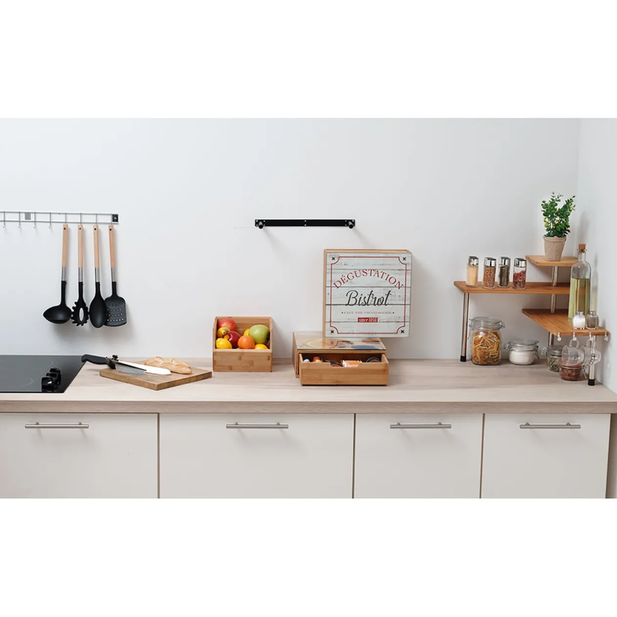 Tiroir à dosettes bambou design graine de café