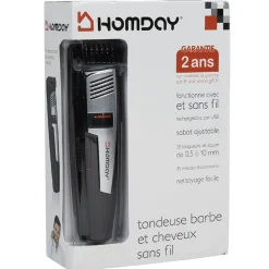 Tondeuse barbe et cheveux sans fil Homday