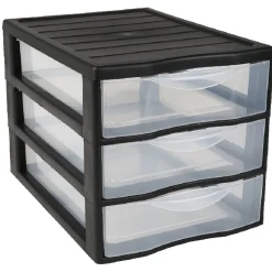 Tour 3 tiroirs A4 noir