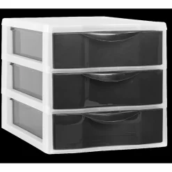 Tour 3 tiroirs A4 noir et blanc