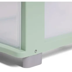 Tour de rangement à 4 tiroirs plastique vert 27x37x82,7cm