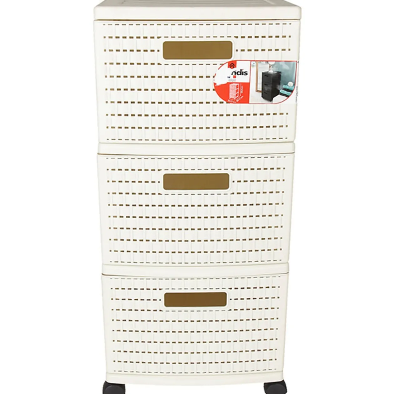 Tour de rangement 3 tiroirs blanc