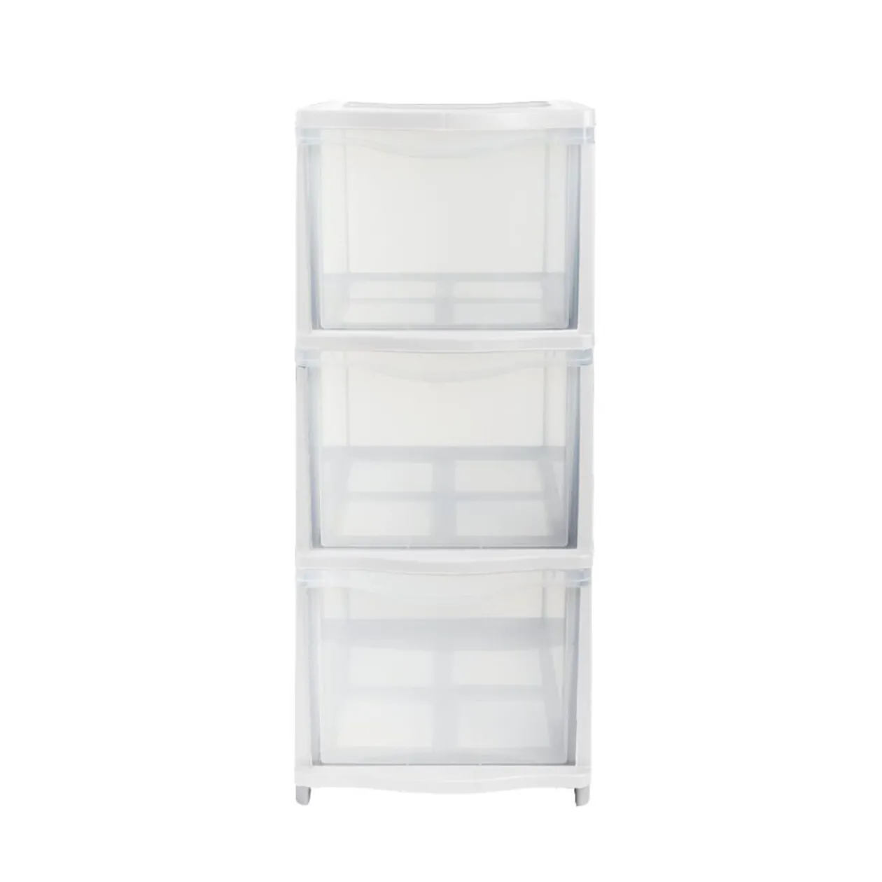 Tour de rangement 5 tiroirs plastique blanc 37x27xH103cm