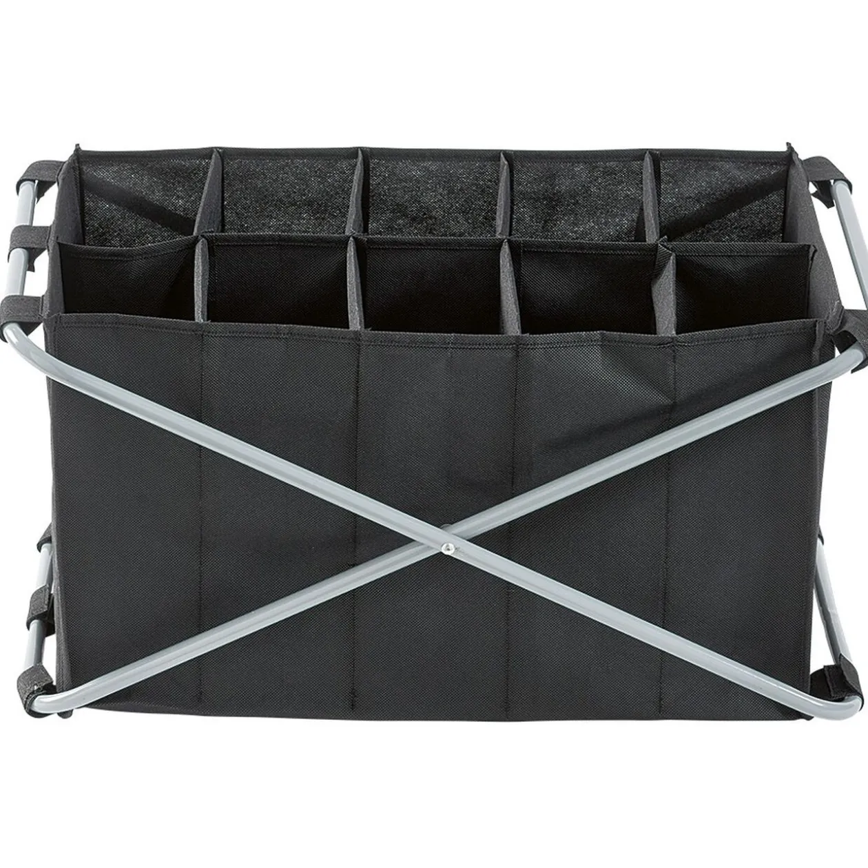 Tour de rangement pliable 10 compartiments noir