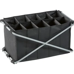 Tour de rangement pliable 10 compartiments noir