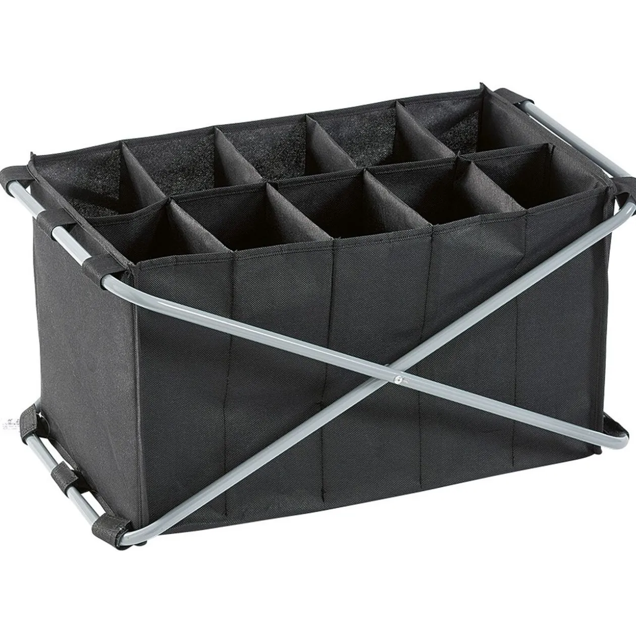 Tour de rangement pliable 10 compartiments noir