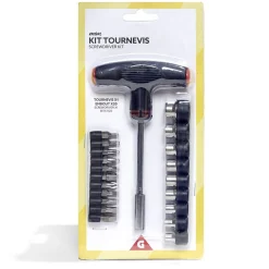 Tournevis à poignée en T avec 20 embouts H15cm