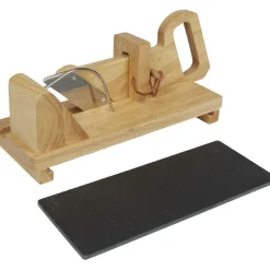 Trancheuse à saucisson coulissant avec plateau