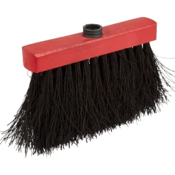 Tête de balai fibres de Piassava 3 rangs rouge et noir