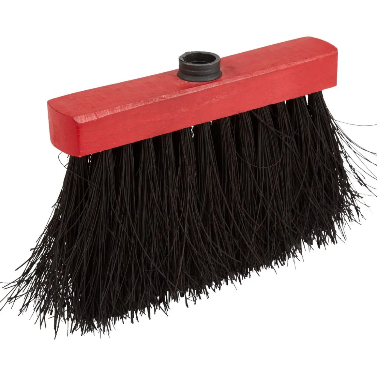 Tête de balai fibres de Piassava 3 rangs rouge et noir