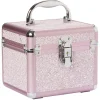 Vanity cosmétique rose à paillettes