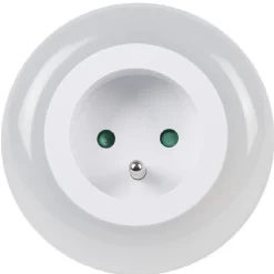 Veilleuse à led 3 couleurs avec prise murale intégrée