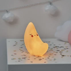 Veilleuse forme lune jaune