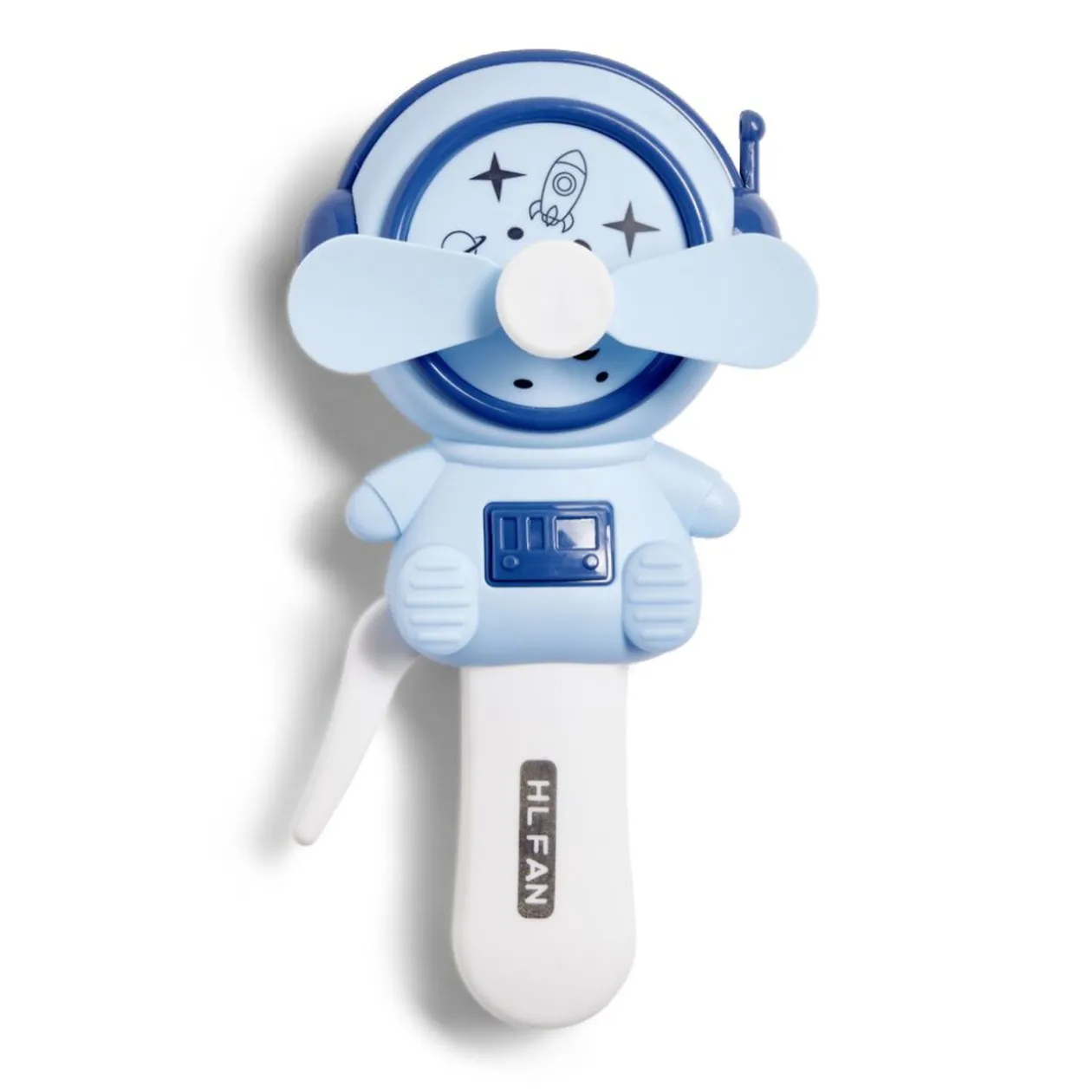 Ventilateur manuel forme astronaute 3 coloris