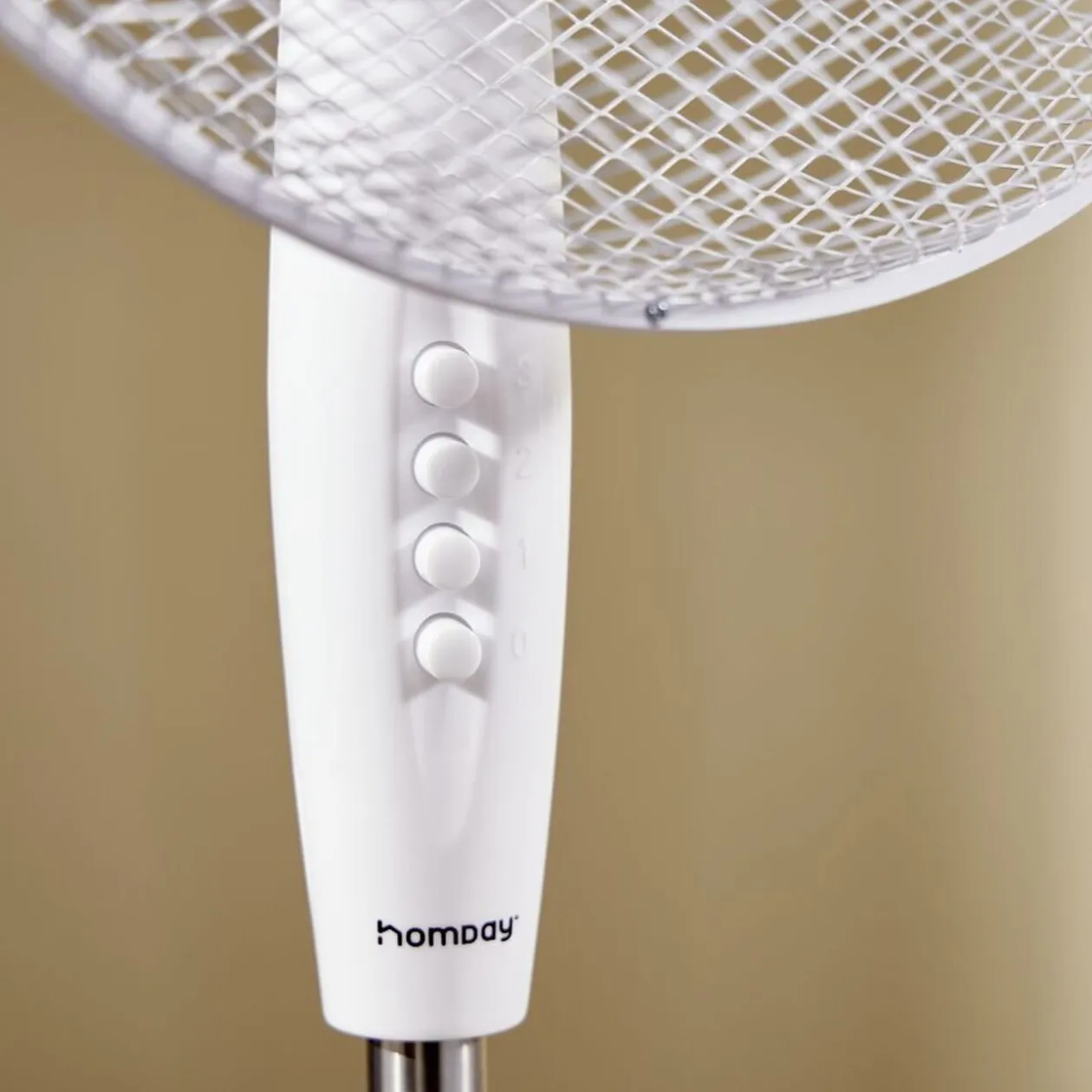 Ventilateur sur pied - 3 vitesses - 50W - blanc