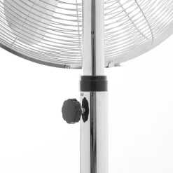 Ventilateur sur pied gris chromé Homday 40 cm