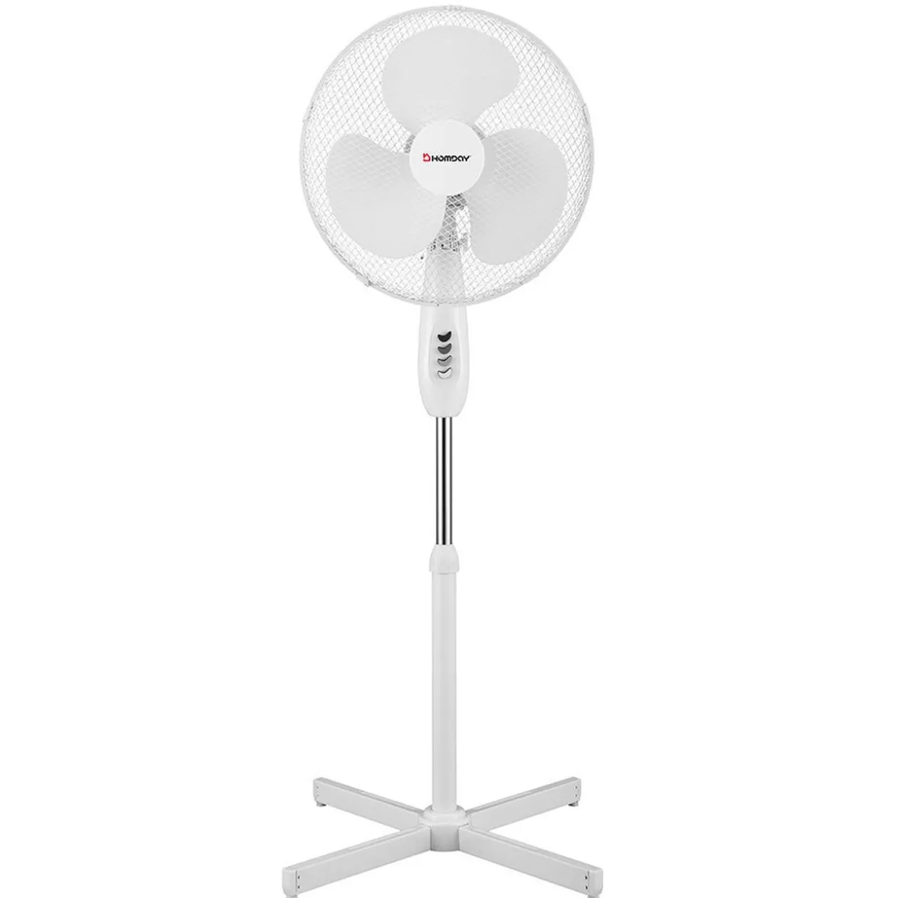 Ventilateur sur pied Homday 3 vitesses 50 W blanc