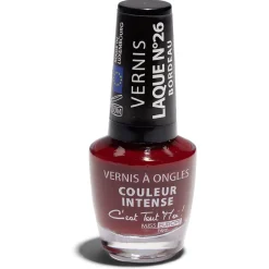 Vernis à ongles laqué N°26 rouge bordeaux