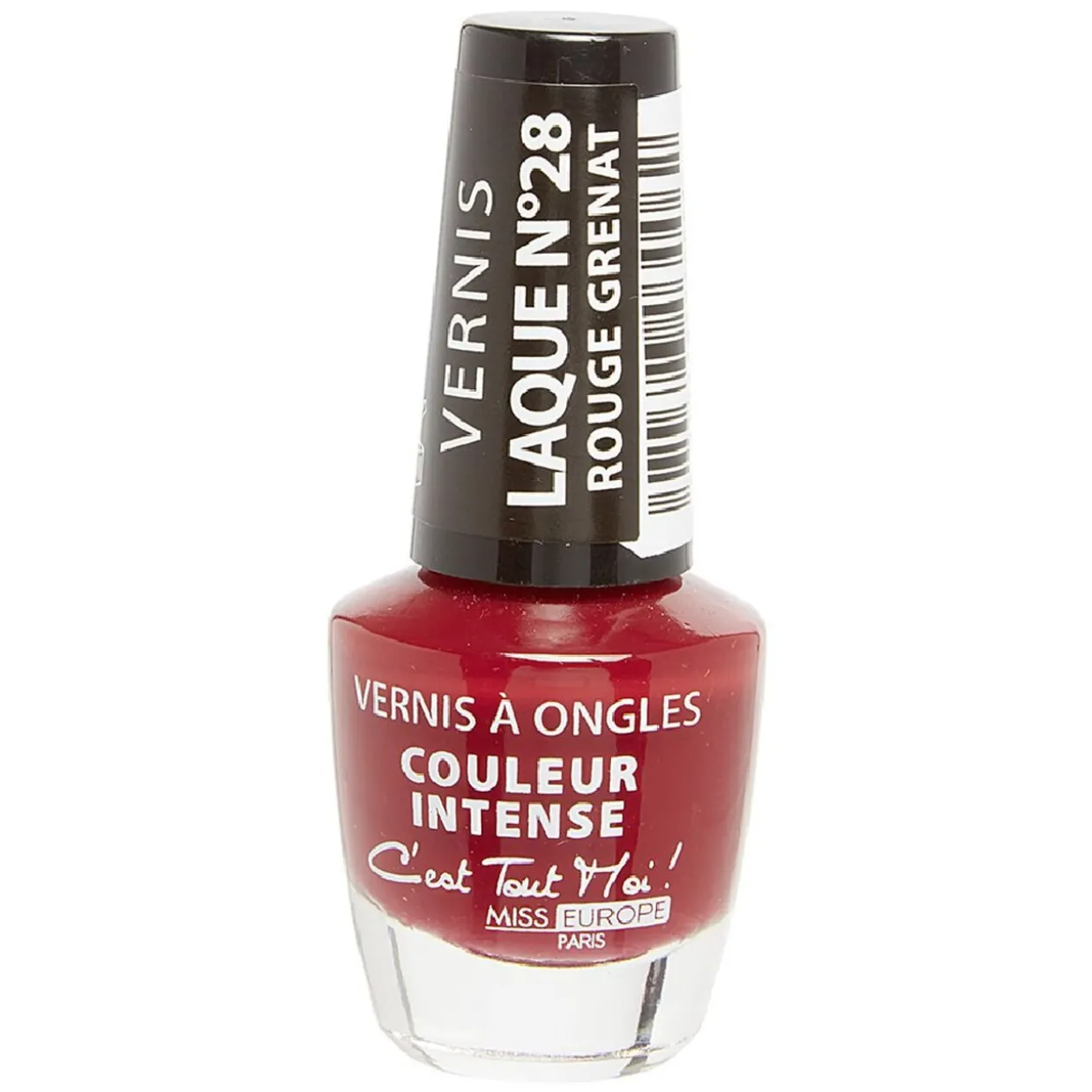 Vernis à ongles laqué rouge grenat n°28
