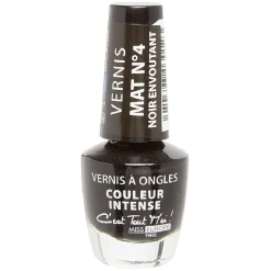 Vernis à ongles mat noir envoûtant n°04
