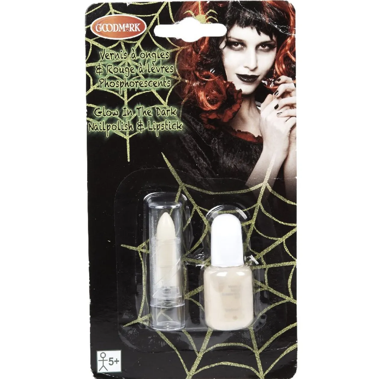 Vernis et rouge à lèvres phosphorescent