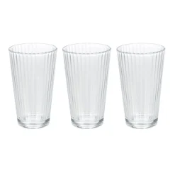Verre à eau embossé transparent 32,5 cl x3