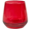 Verre à eau rouge translucide x6