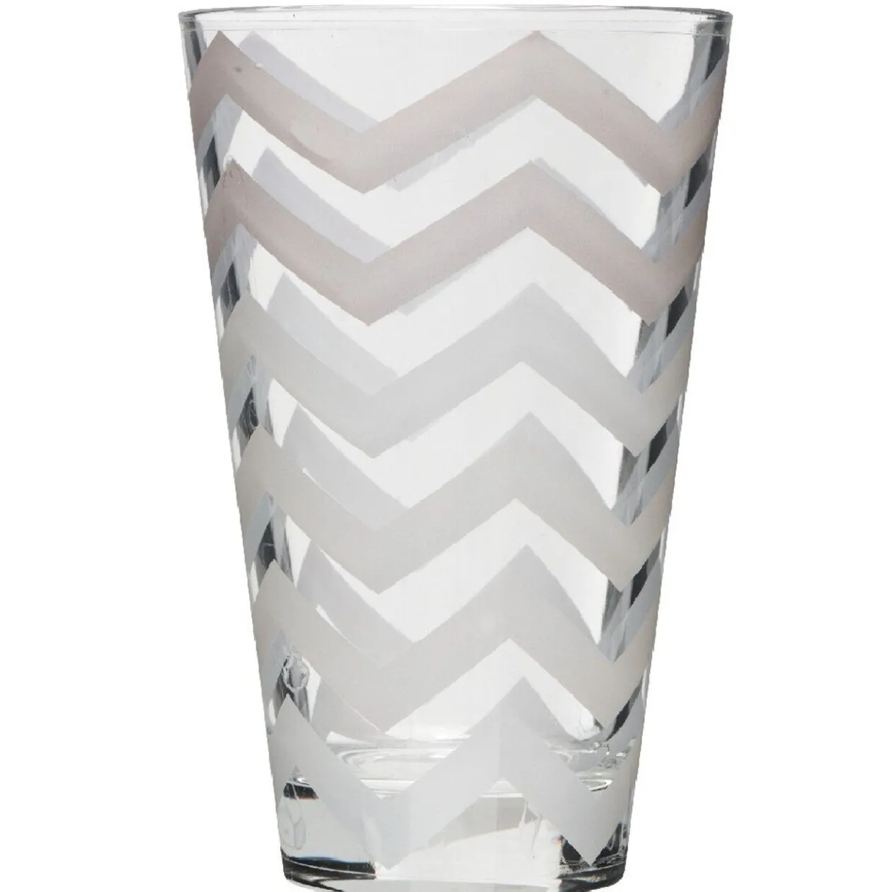 Verre à orangeade design géométrique chevron blanc