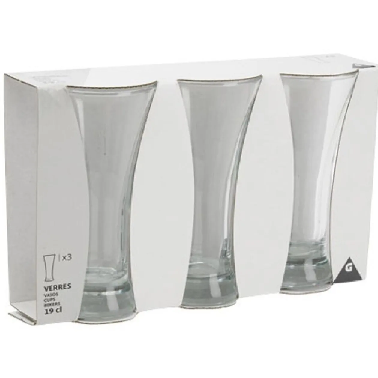 Verre à pastis 19cl x3