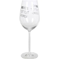 Verre à vin XL sur pied inscription Vendredi tout est permis ! 75 cl